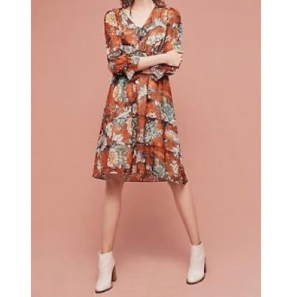 Anthropologie silk dress
